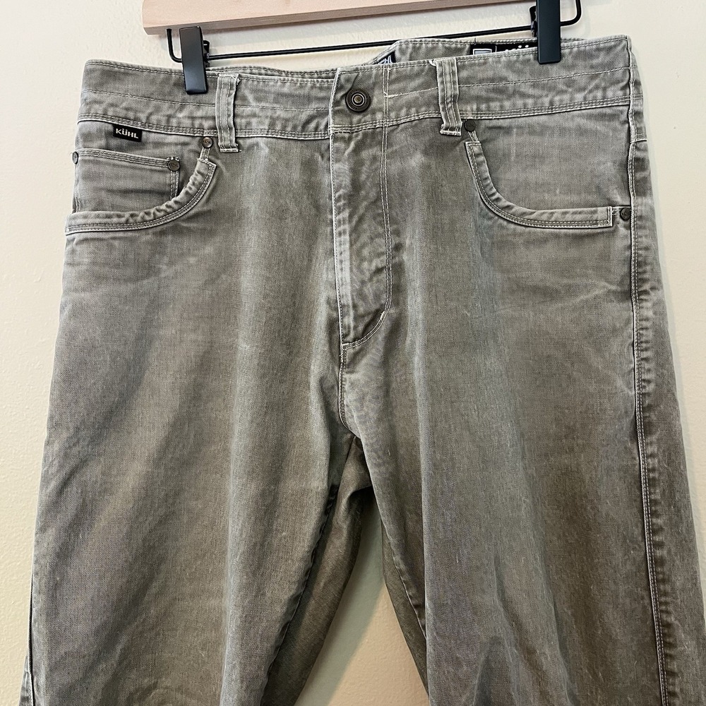 Kuhl Mens Jeans Ryder Pants 34x34 Articulated Knee Gorpcore Grey Utility Gorp - Picture 2 of 7